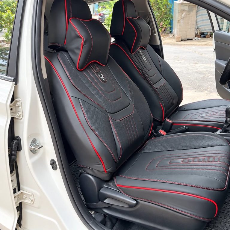 Bộ áo ghế da công nghiệp Nappa may đo ôm sát ghế zin xe Toyota Vios